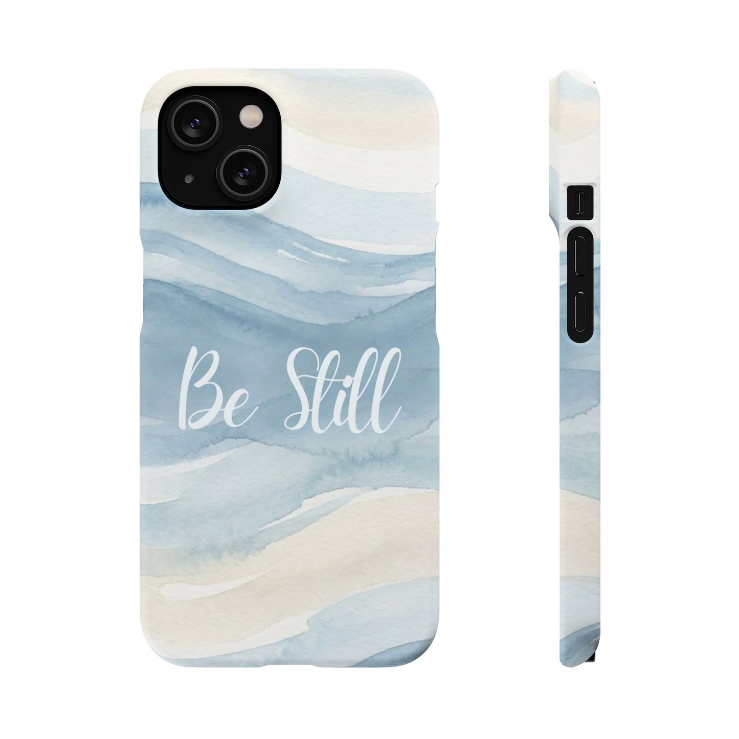 Be Still Blue Watercolour  – Snap Case