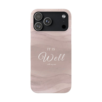 It Is Well Pink Snap Case