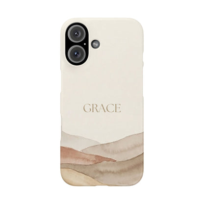 Grace Neutral Watercolour Snap Case