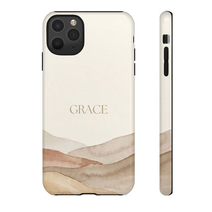 Grace Watercolor Mountains Tough Phone Case