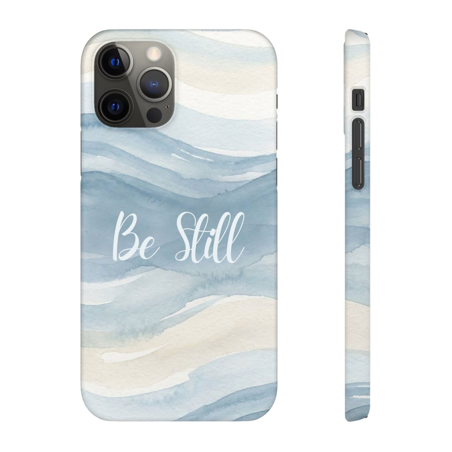 Be Still Blue Watercolour  – Snap Case