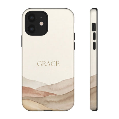 Grace Watercolor Mountains Tough Phone Case