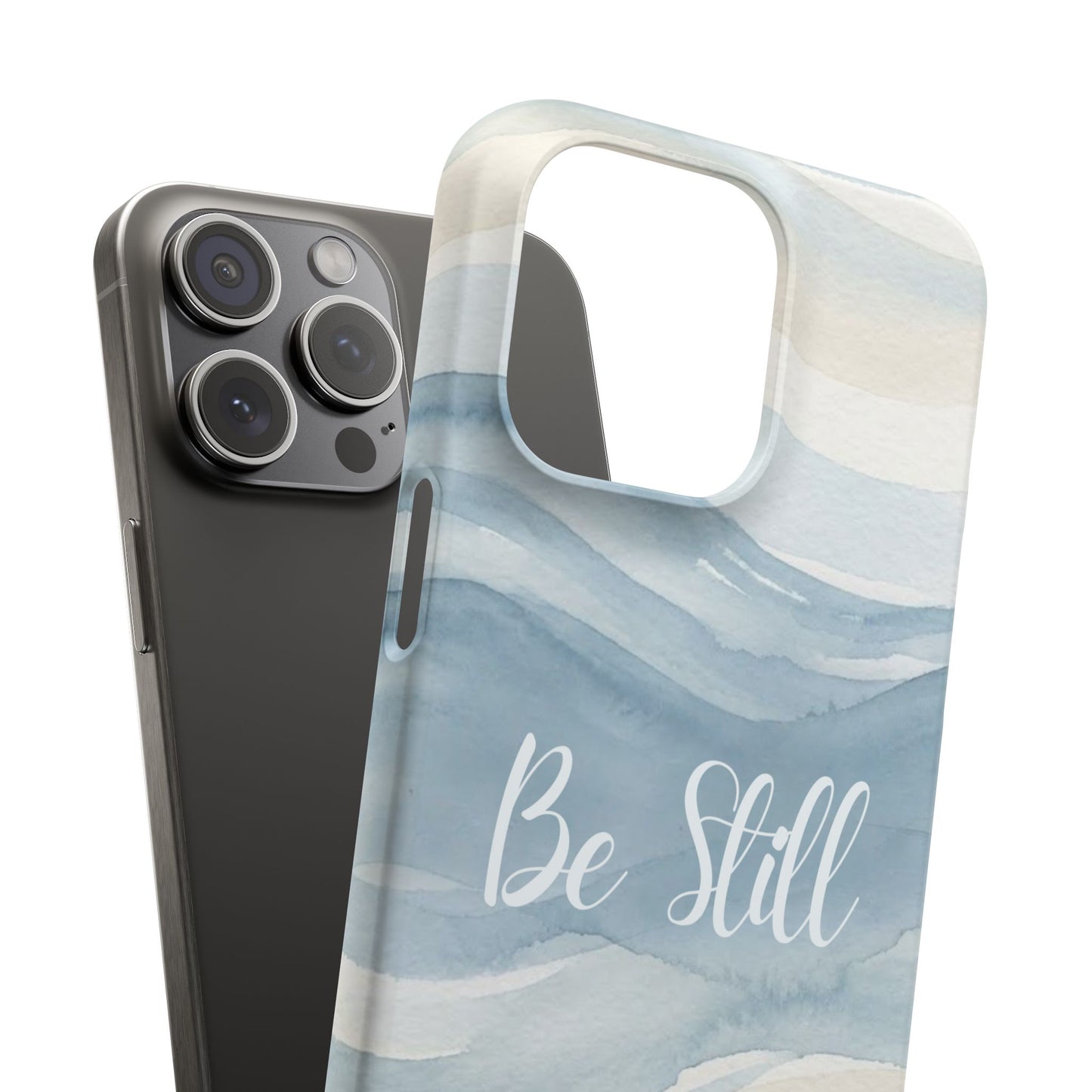 Be Still Blue Watercolour  – Snap Case