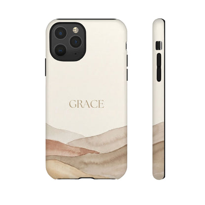 Grace Watercolor Mountains Tough Phone Case