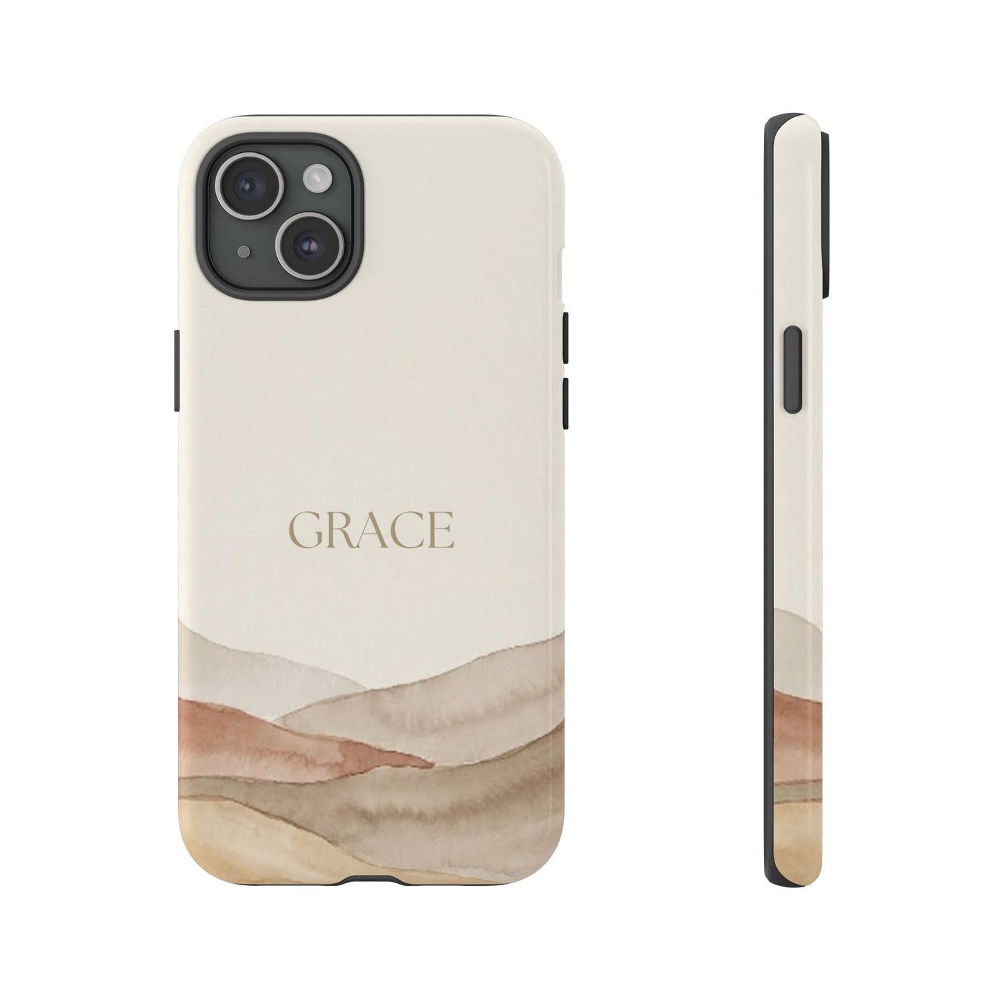 Grace Watercolor Mountains Tough Phone Case