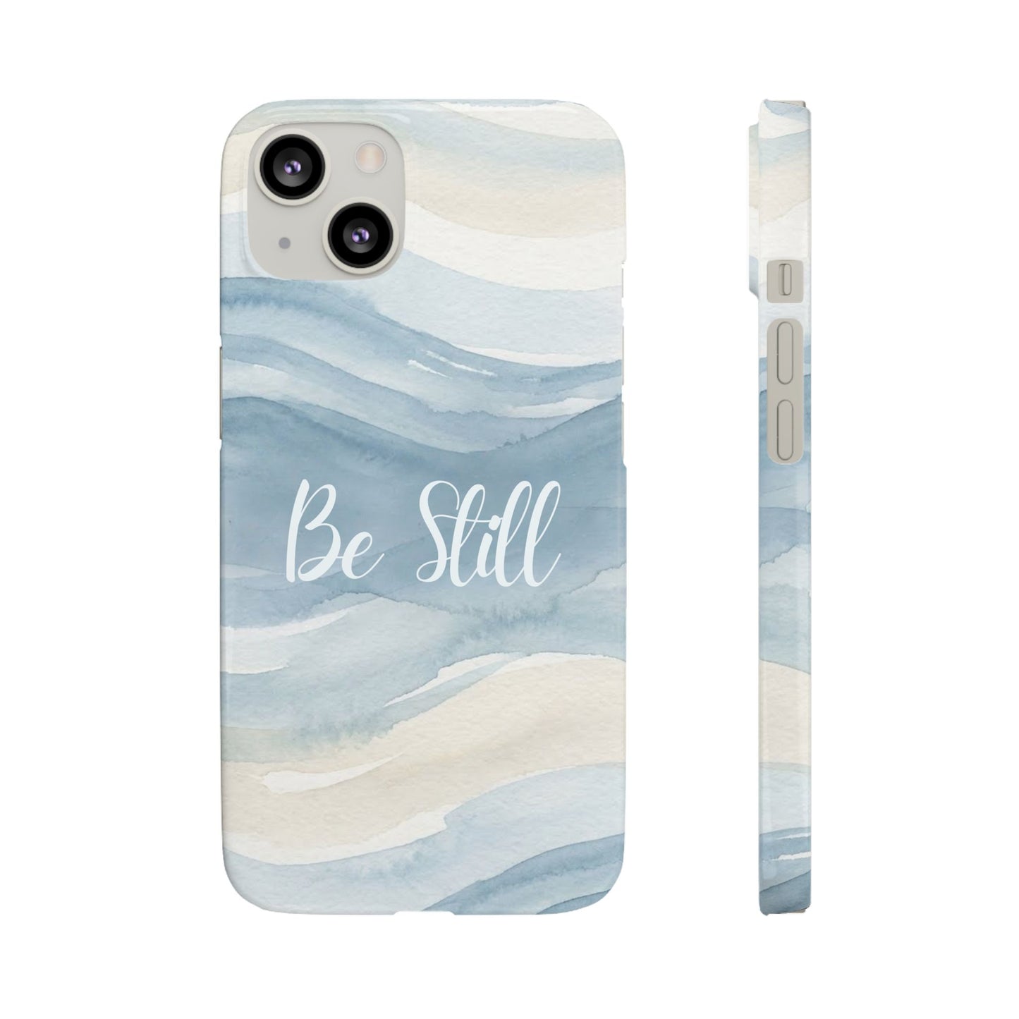 Be Still Blue Watercolour  – Snap Case