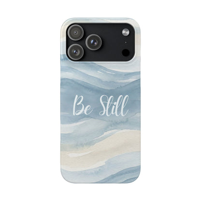 Be Still Blue Watercolour  – Snap Case
