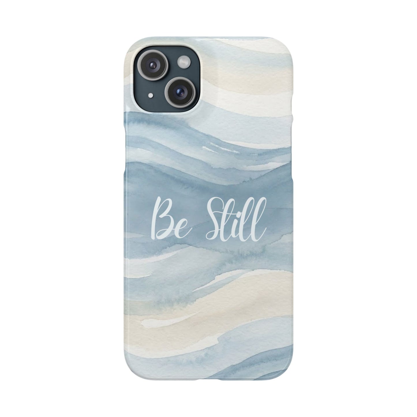 Be Still Blue Watercolour  – Snap Case