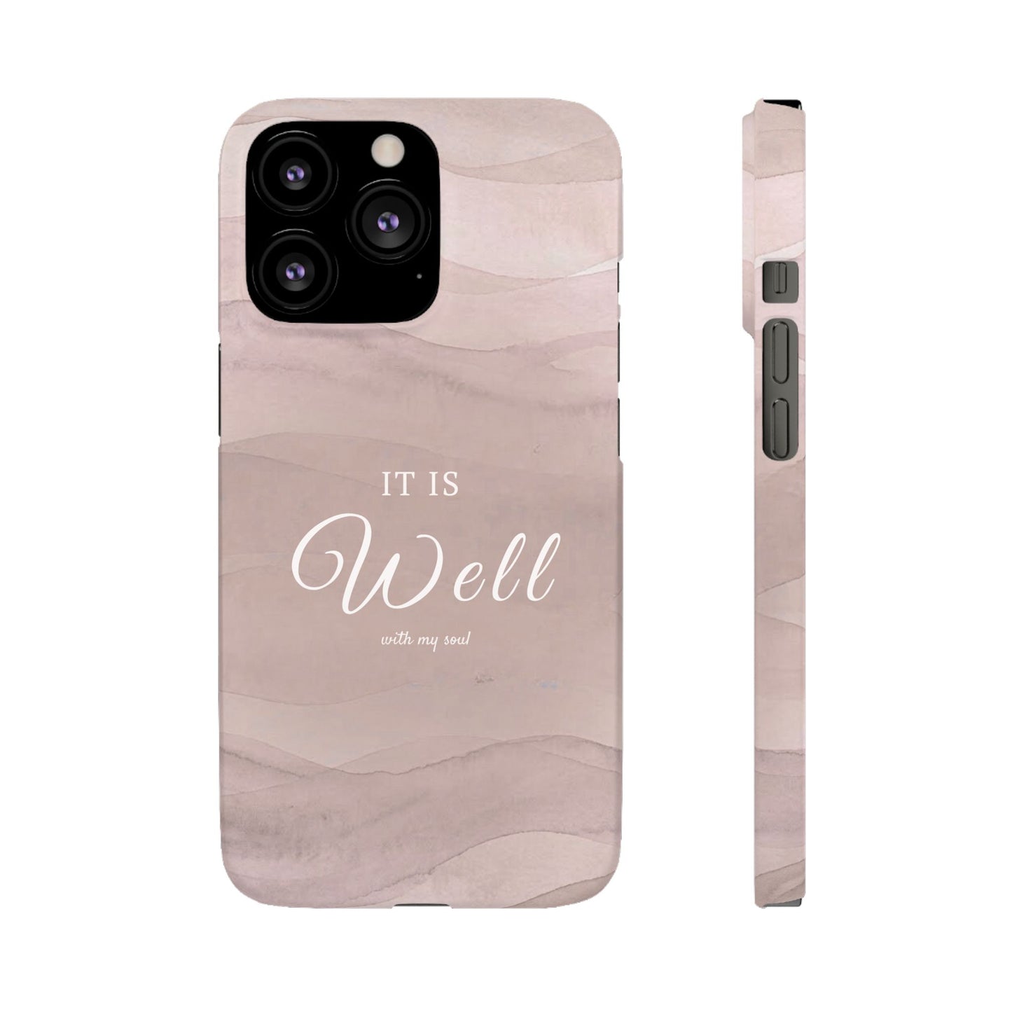 It Is Well Pink Snap Case