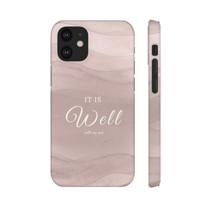 It Is Well Pink Snap Case