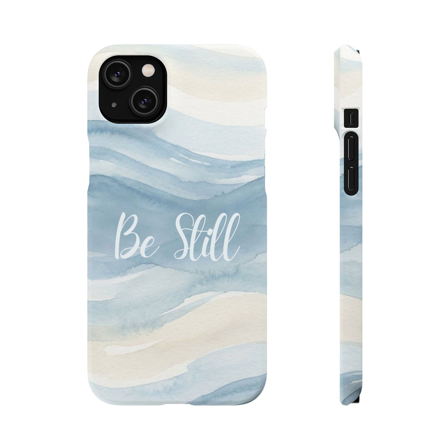 Be Still Blue Watercolour  – Snap Case