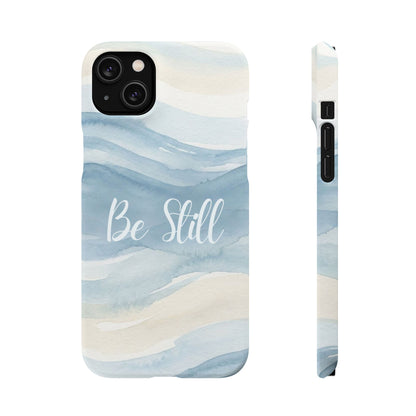 Be Still Blue Watercolour  – Snap Case