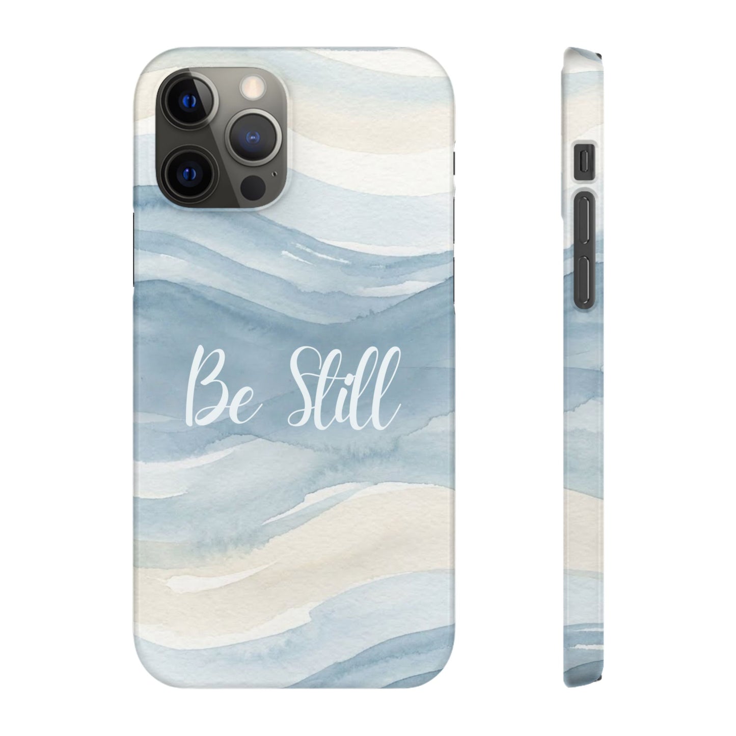 Be Still Blue Watercolour  – Snap Case