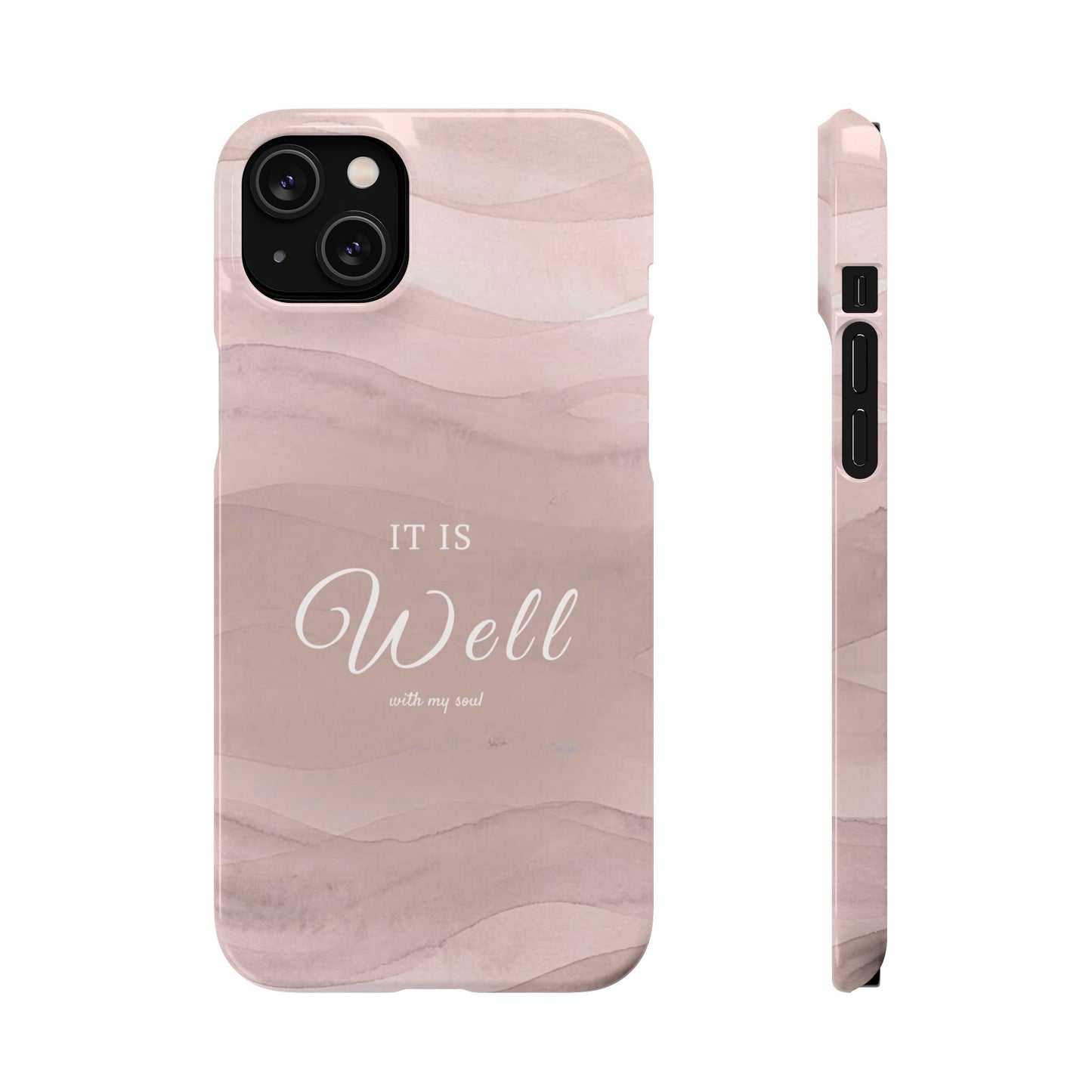 It Is Well Pink Snap Case