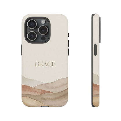 Grace Watercolor Mountains Tough Phone Case