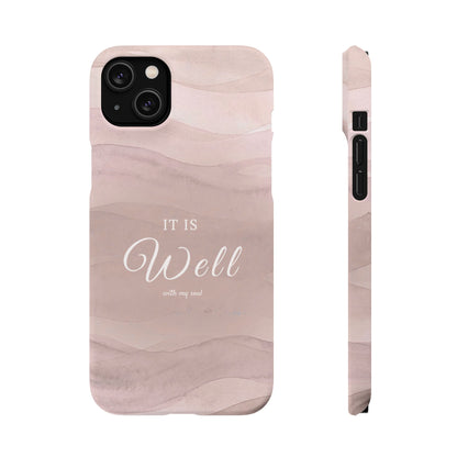 It Is Well Pink Snap Case