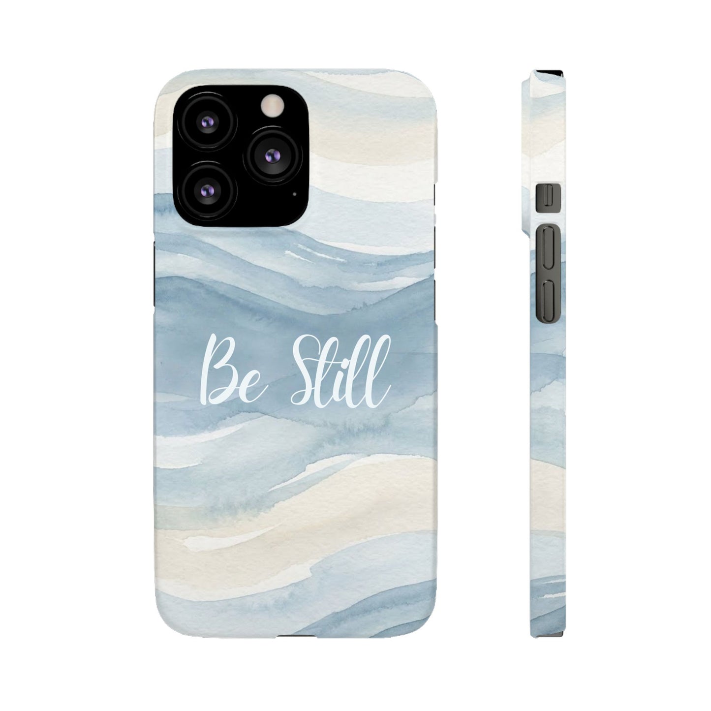 Be Still Blue Watercolour  – Snap Case