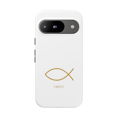 Gold Ichthys Fish Phone Case