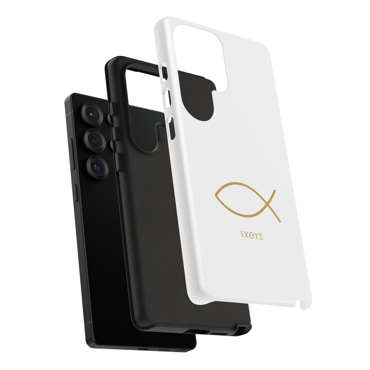 Gold Ichthys Fish Phone Case