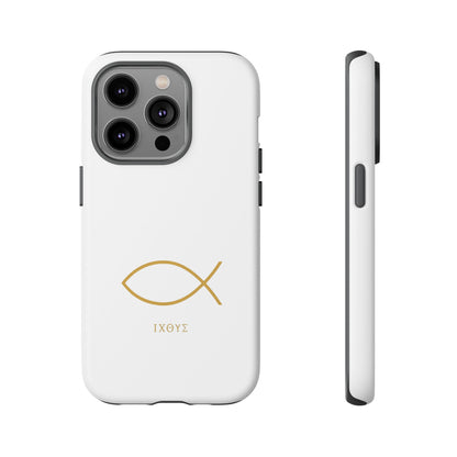 Gold Ichthys Fish Phone Case