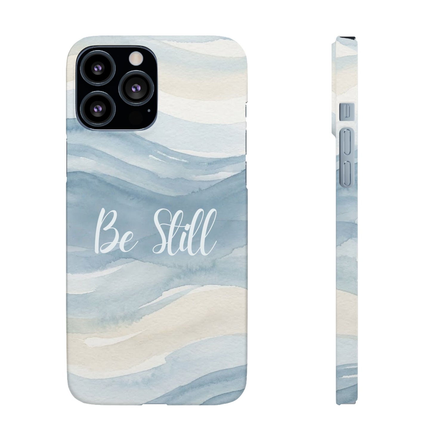 Be Still Blue Watercolour  – Snap Case