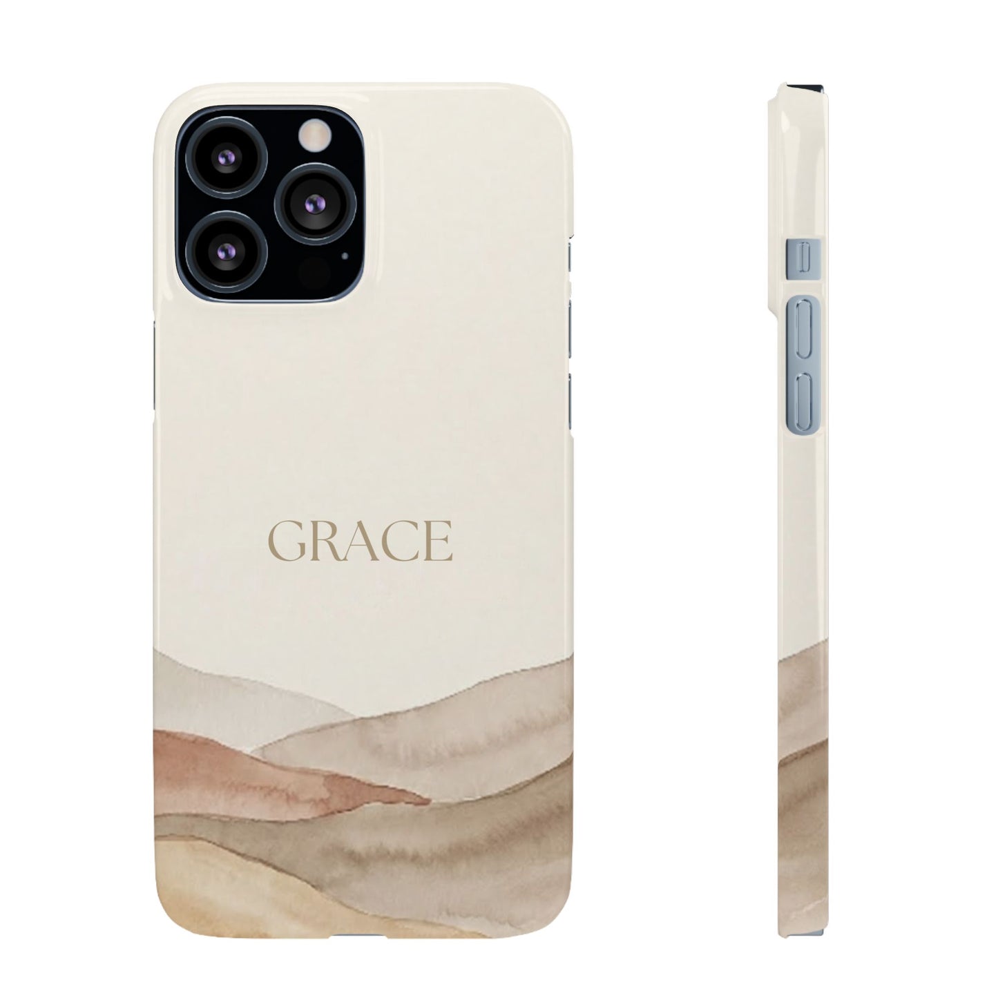 Grace Neutral Watercolour Snap Case