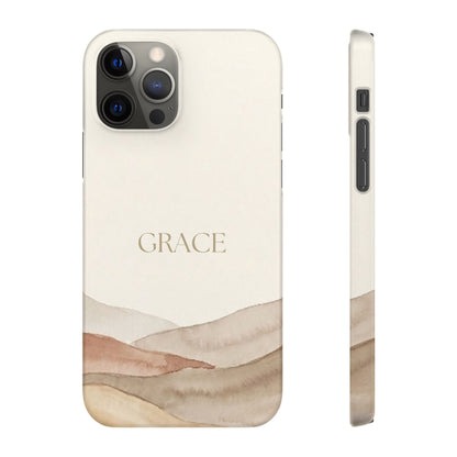 Grace Neutral Watercolour Snap Case