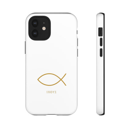 Gold Ichthys Fish Phone Case