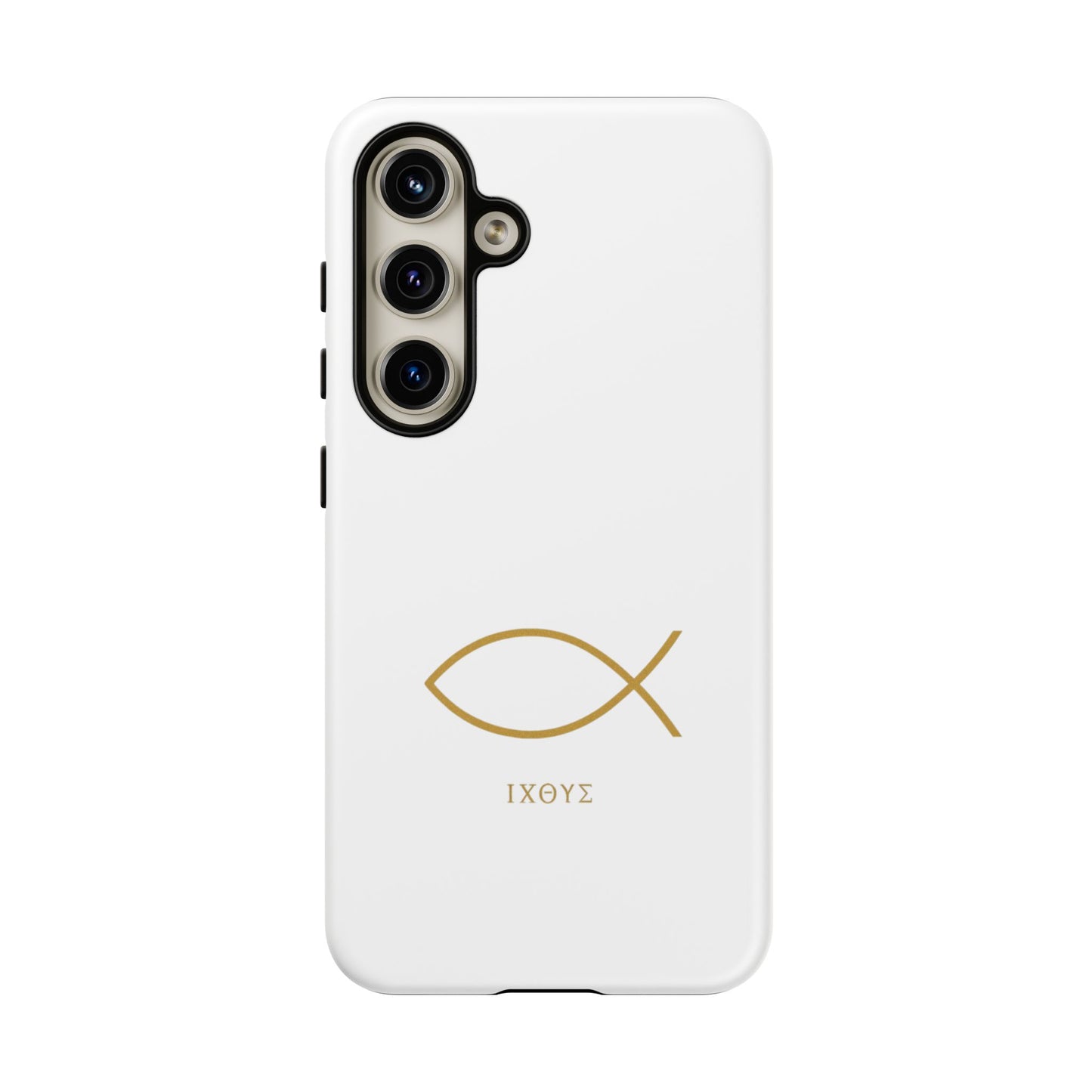 Gold Ichthys Fish Phone Case