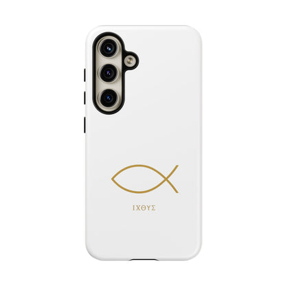 Gold Ichthys Fish Phone Case