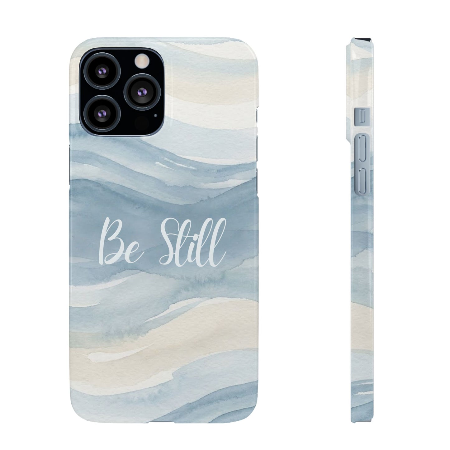 Be Still Blue Watercolour  – Snap Case
