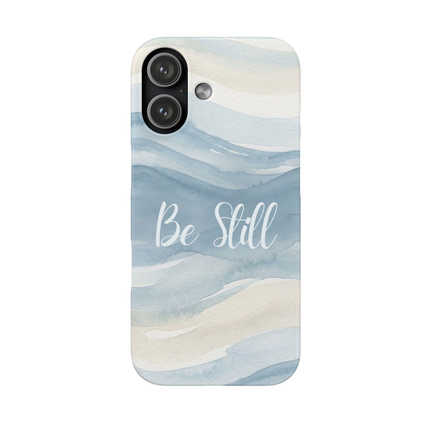 Be Still Blue Watercolour  – Snap Case