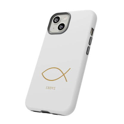 Gold Ichthys Fish Phone Case