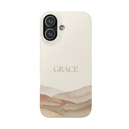 Grace Neutral Watercolour Snap Case