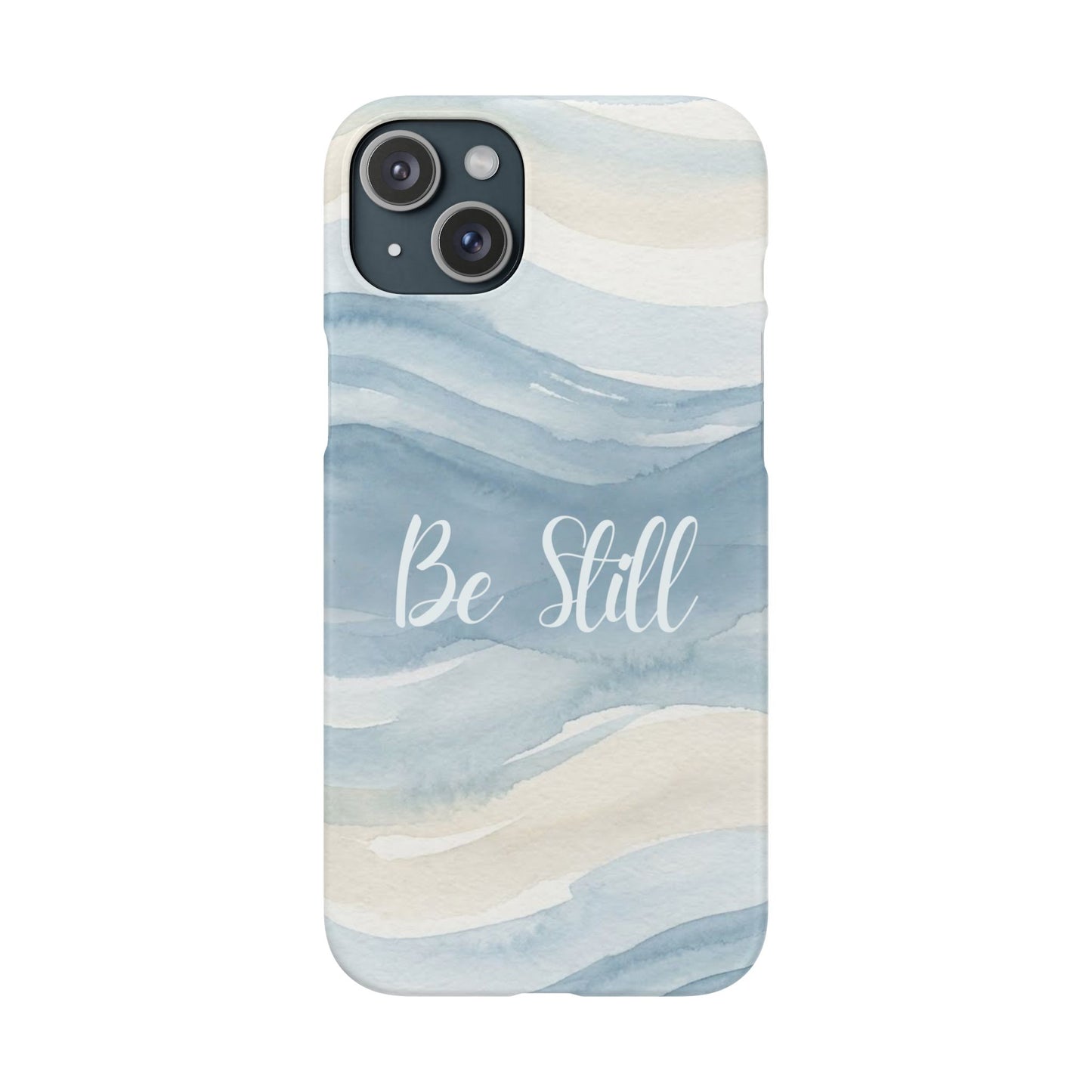 Be Still Blue Watercolour  – Snap Case