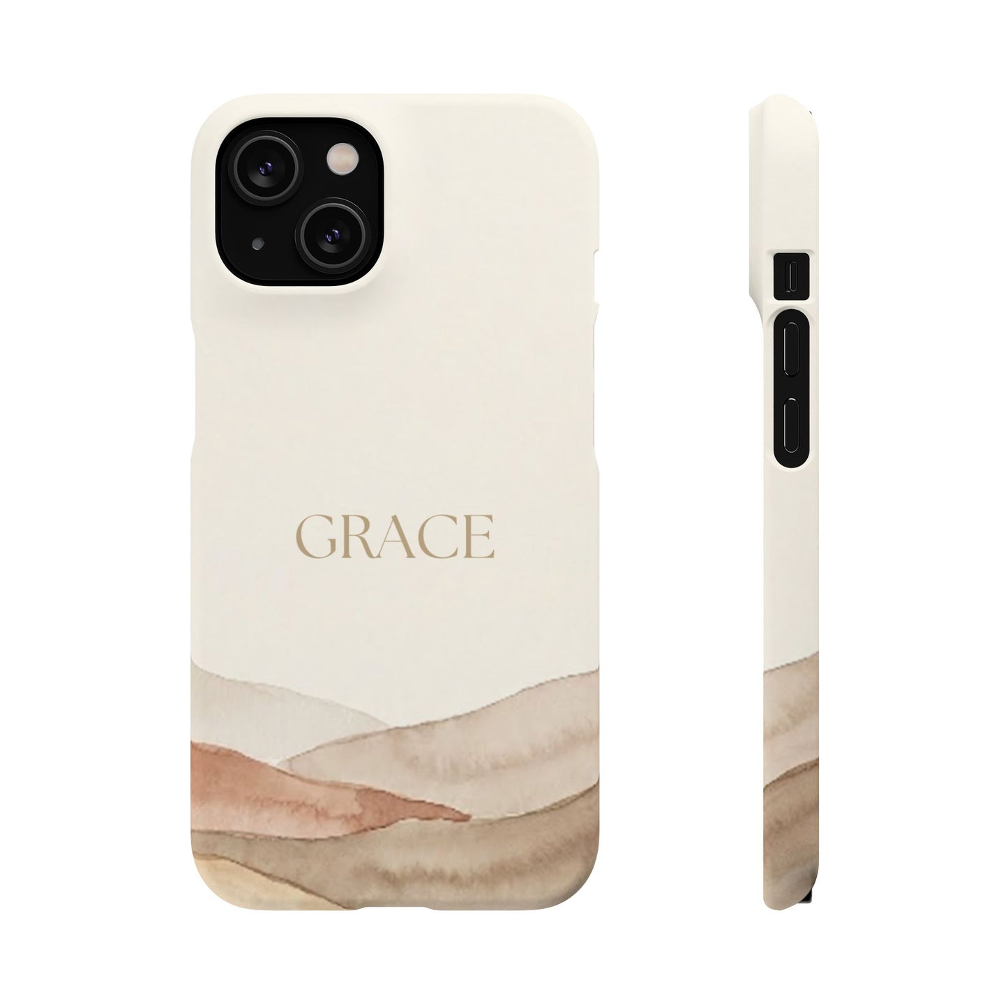 Grace Neutral Watercolour Snap Case