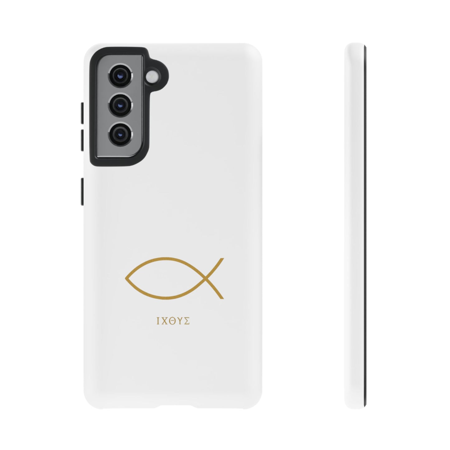 Gold Ichthys Fish Phone Case