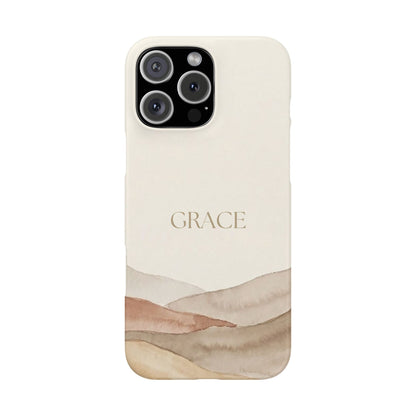 Grace Neutral Watercolour Snap Case