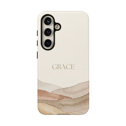 Grace Watercolor Mountains Tough Phone Case