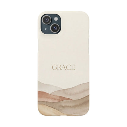 Grace Neutral Watercolour Snap Case