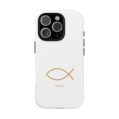 Gold Ichthys Fish Phone Case