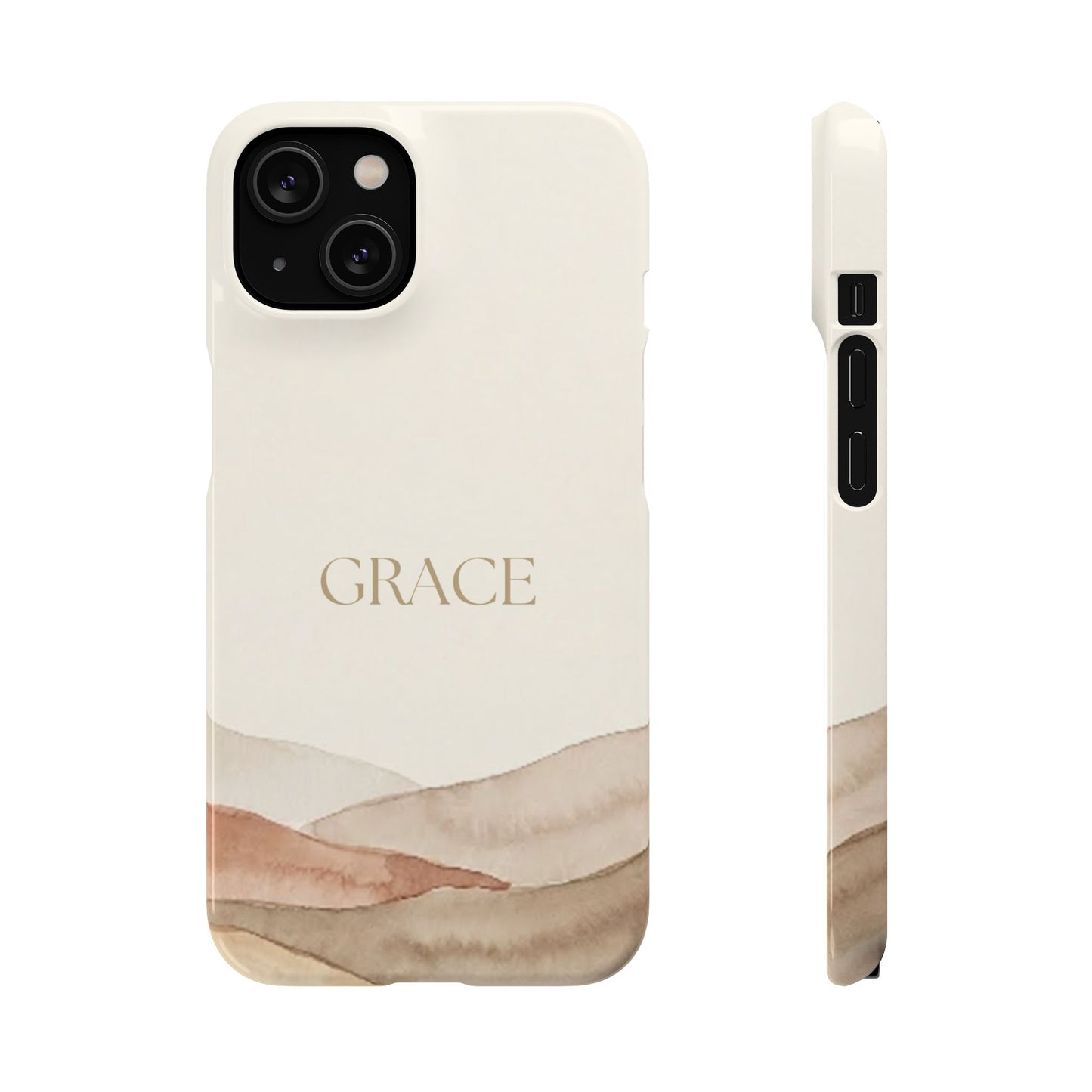 Grace Neutral Watercolour Snap Case