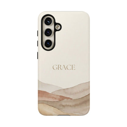 Grace Watercolor Mountains Tough Phone Case