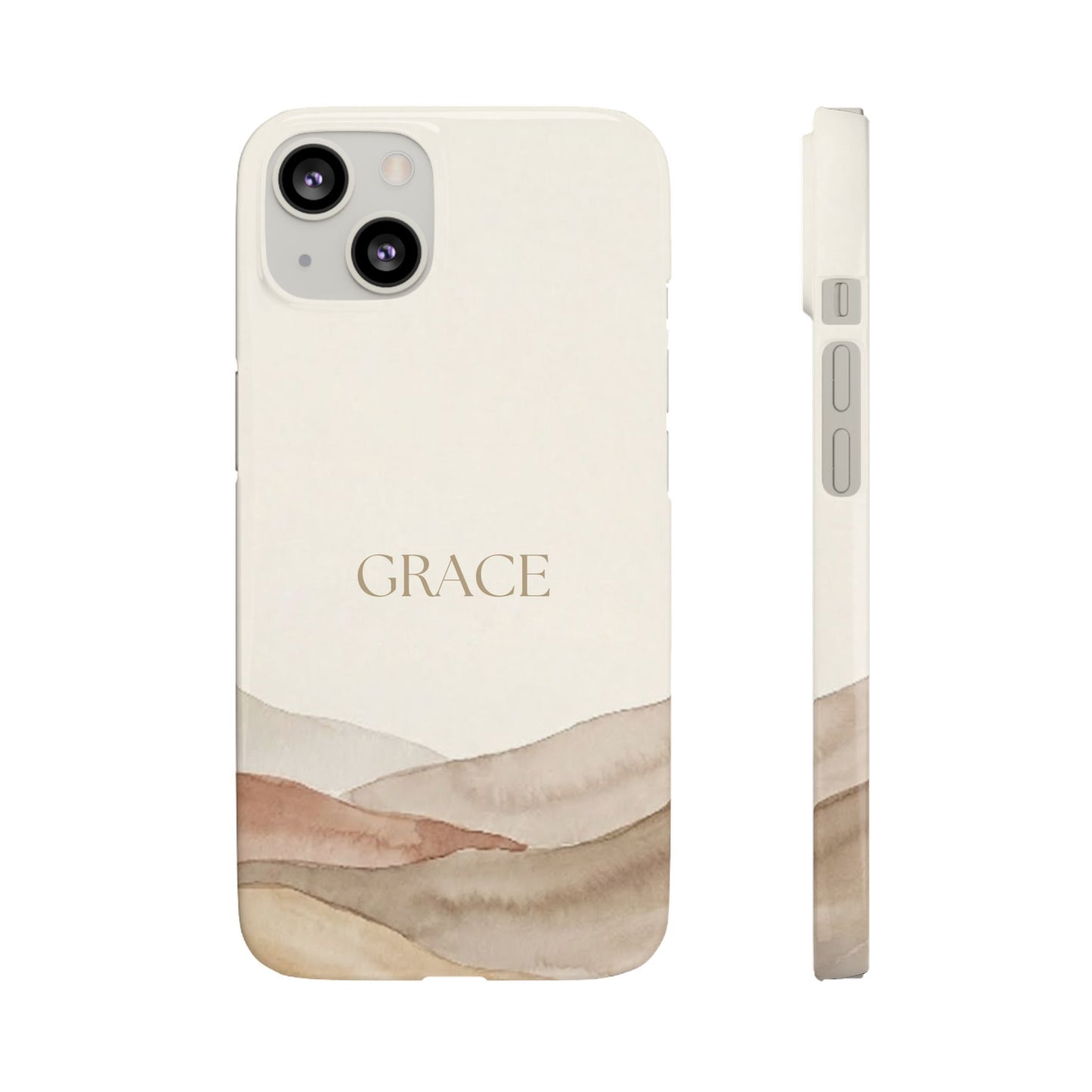 Grace Neutral Watercolour Snap Case