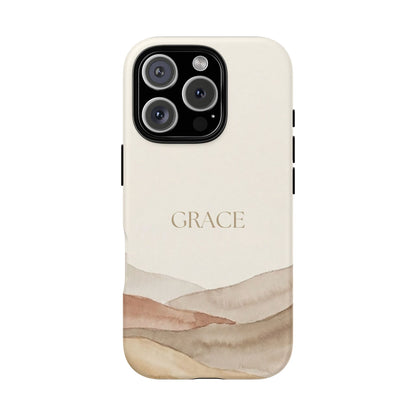 Grace Watercolor Mountains Tough Phone Case
