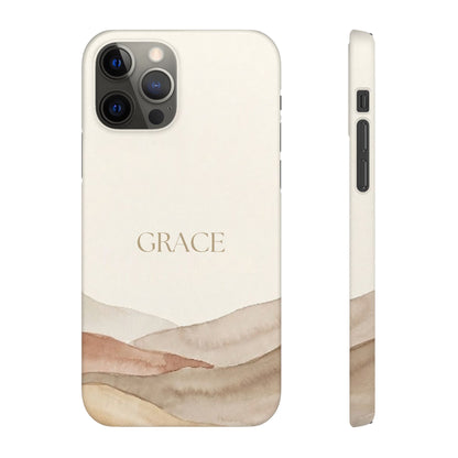 Grace Neutral Watercolour Snap Case