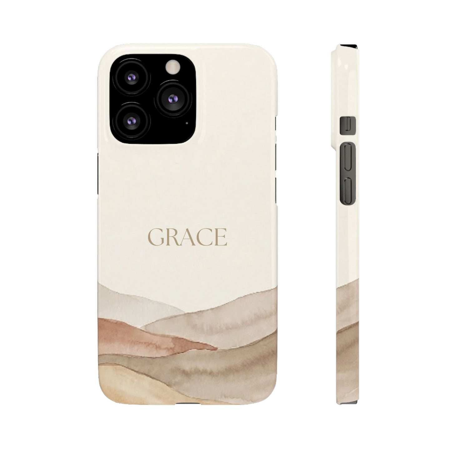 Grace Neutral Watercolour Snap Case