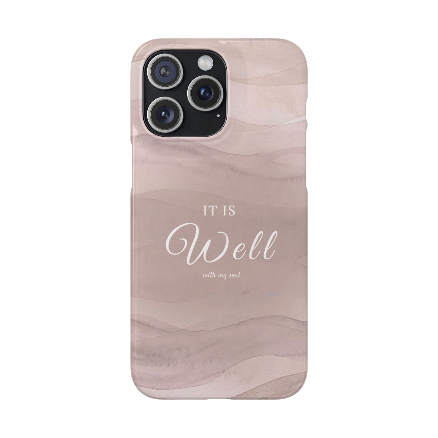 It Is Well Pink Snap Case