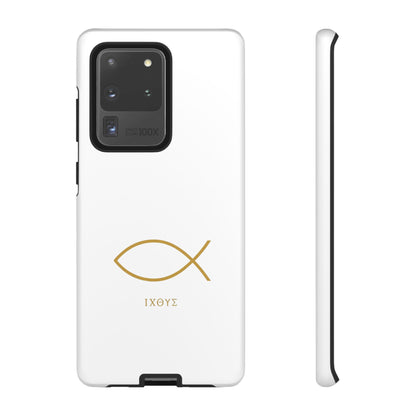 Gold Ichthys Fish Phone Case