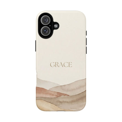 Grace Watercolor Mountains Tough Phone Case